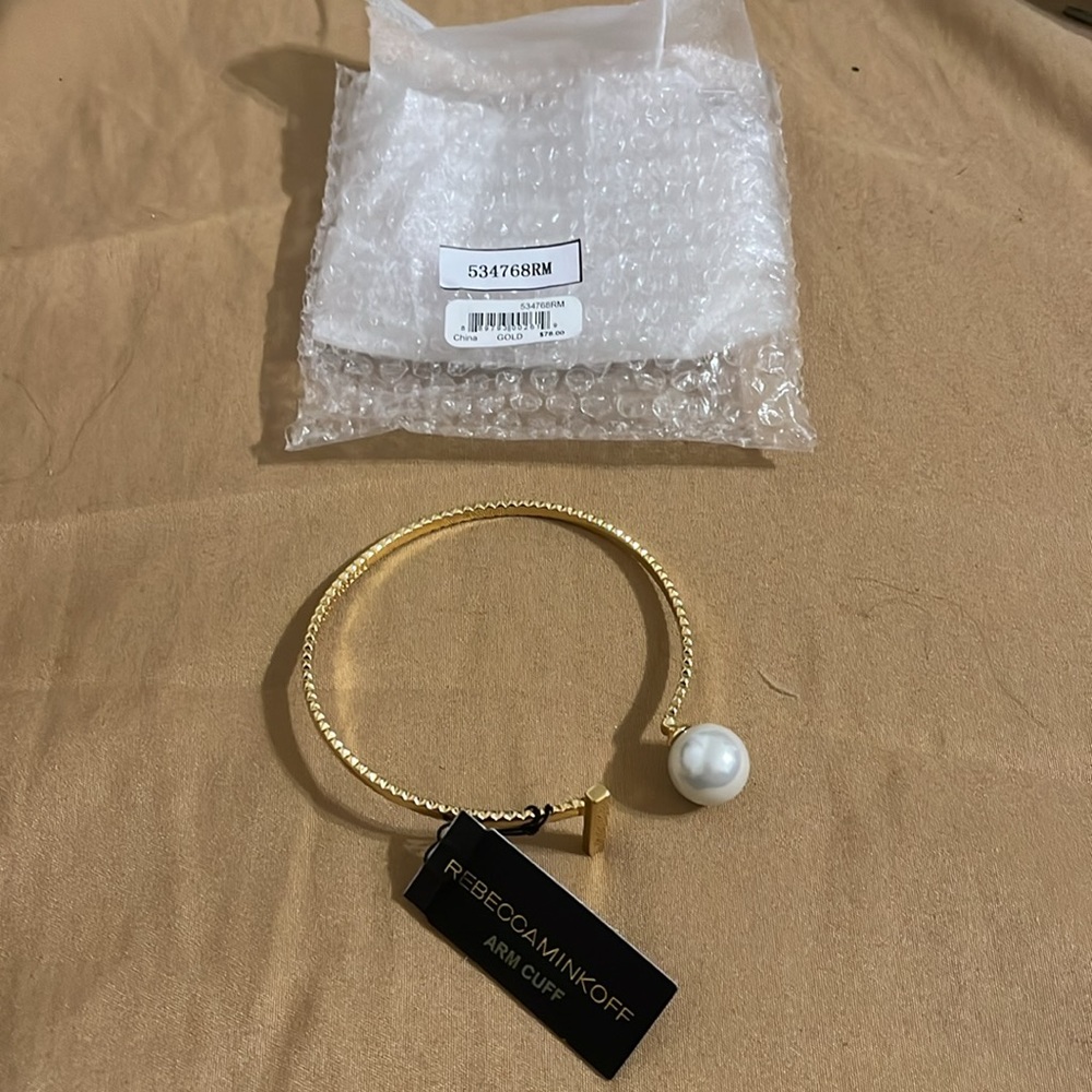NEW Rebecca Minkoff Arm Cuff Goldtone